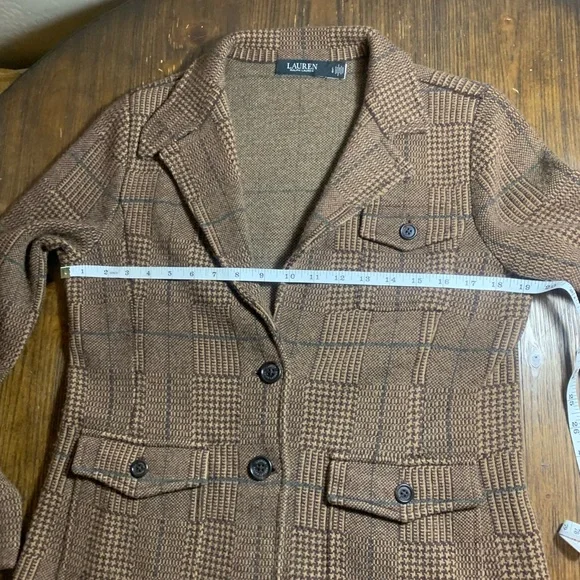 Lauren Ralph Lauren Brown Plaid Blazer - Picture 7 of 13